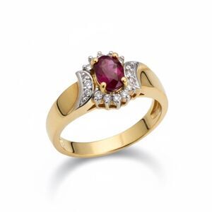 Gold Ring with Purple Stone